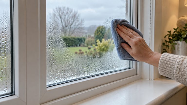 How to Reduce Window Condensation in Winter: A Practical Home Guide Wiping window condensation with a microfibre cloth on a winter morning